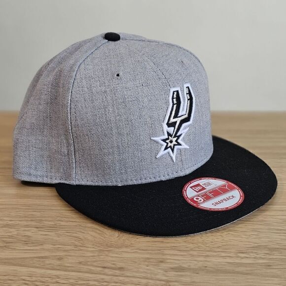 New Era San Antonio Spurs Dad Hat Snapback Cap 9FIFTY Wembanyama Grey Black Manu - Picture 3 of 11